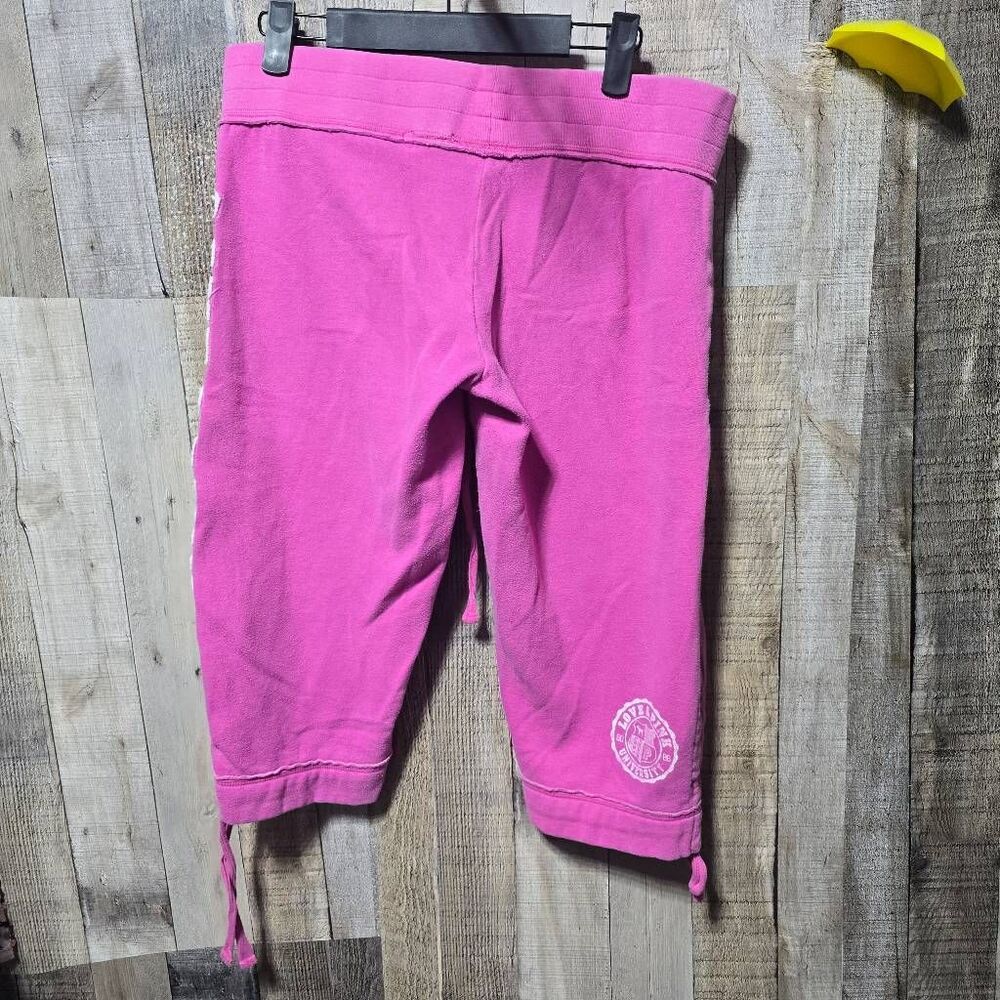 Victoria's Secret PINK University Vintage Y2K Pink Capri Cropped Sweatpants XS - Picture 3 of 5